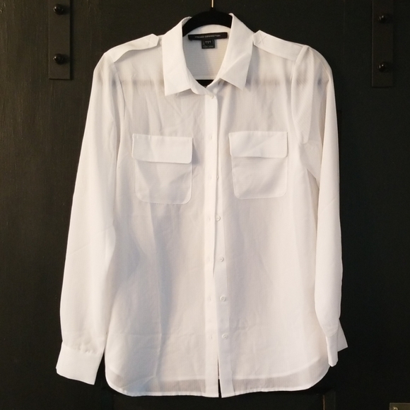 sheer white dress shirt